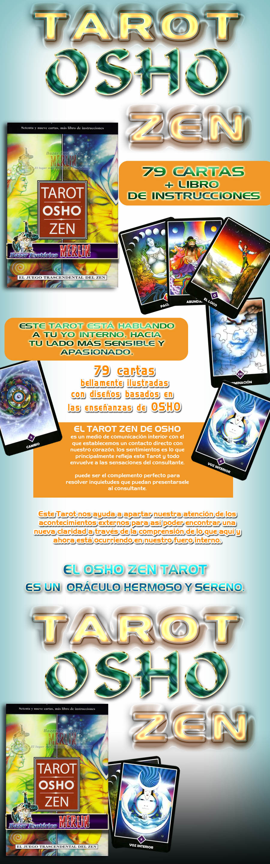 Tarot Osho Zen - Libro + Cartas - Nuevo - Original - Sellado CON ENVÍO ...